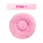 Load image into Gallery viewer, Fluffy Donut Dog Bed Warm Soft Long Plush Pet Cushion Dog House Cat Bed Washable Pet Sofa Mat Calming Samll Large Dog Beds