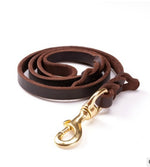 Load image into Gallery viewer, The first layer of leather dog leashes in the large dog chain demu training rope horse dog Golden Retriever dog rope