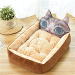 Load image into Gallery viewer, Large Pet Cat Dog Bed 7Colors Warm Cozy Dog House Soft Fleece Nest Dog Baskets