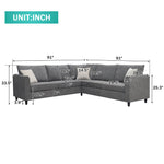 Load image into Gallery viewer, New 91 91 Modern L-Shape Sectional Sofa Upholstered Living Room Couch