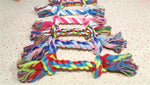 Load image into Gallery viewer, Dog bite rope toy dog rope knot molar bite-resistant color double knot cotton rope toy