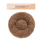 Load image into Gallery viewer, Fluffy Donut Dog Bed Warm Soft Long Plush Pet Cushion Dog House Cat Bed Washable Pet Sofa Mat Calming Samll Large Dog Beds