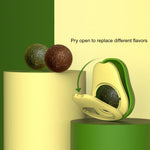 Load image into Gallery viewer, Cute Avocado Catnip Toys Cat Teeth Cleaning Toy Cat Supplies Catnip Mini Cat Treat Toys Interactive Pet Toys Pet Products Pet Avocado Ball Cute Funny Mint Cleaning Teeth Toy For Cat Supplies