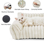Load image into Gallery viewer, Bedsure Cute Cat Couch For Pets - Fluffy Cat Sofa With Premium Soft Corduroy Fleece Fuzzy Cat Couch Bed With Cover Supportive Cat Chair For Indoor Cats