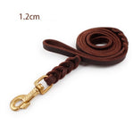 Load image into Gallery viewer, The first layer of leather dog leashes in the large dog chain demu training rope horse dog Golden Retriever dog rope