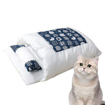 Load image into Gallery viewer, Cat Bed Winter Removable Warm Cat Sleeping Bag Deep Sleep Pet Dog Bed House Cats Nest Cushion With Pillow