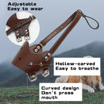 Load image into Gallery viewer, Dog Muzzle Leather, Comfort Secure Anti-Barking Muzzles For Small Medium Large Dogs, Breathable And Adjustable, Allows Drinking And Panting, Used With Collars