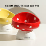 Load image into Gallery viewer, Cat Bowl Ceramic Oblique Mouth Protection Cervical Spine Drinking Bowl Grain