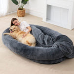 Load image into Gallery viewer, Large Human Short Plush Dog Bed
