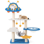 Load image into Gallery viewer, 49 Inches Tall Cat Tree With UFO Top Perch Space Capsule And Sisal Scratching Posts