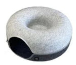 Load image into Gallery viewer, Four Seasons Available Cat Nest Round Woolen Felt Pet Dual-use Cat Nest Tunnel Interactive Training Toy Grey Felt Cat Nest