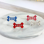 Load image into Gallery viewer, Rhinestone Dog Bone Barrettes Pet Decorations
