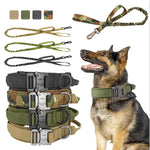 Load image into Gallery viewer, Pet Tactical Dog Collar And Leash Set, Adjustable Military Nylon Dog Collar