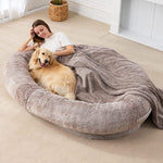 Load image into Gallery viewer, Large Human Short Plush Dog Bed