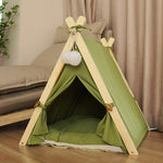 Load image into Gallery viewer, Pet Tent Cat Litter Removable And Washable Striped Canvas Solid Wood