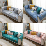 Load image into Gallery viewer, Modern Solid Color Winter Lamb Wool Sofa Towel Thicken Plush Soft And Smooth Sofa Covers For Living Room Anti-slip Couch Cover