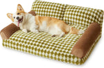 Load image into Gallery viewer, Cat Couch Bed And Dog Couch Bed Pet Couch Bed For Small Pet Cute Dog Sofa Bed Cat Sofa Pet Sofa With Non-Slip Bottom Checkered Dog Bed With Washable Cover
