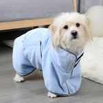 Load image into Gallery viewer, Pet Bathrobe Fast Drying Towel Microfiber Absorbent Soft Bath Robe Adjustable Towel Grooming Coat For Small Medium Large Dog
