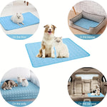 Load image into Gallery viewer, Dog Cooling Mat Cooling Pad For Pets Chilly Pad For Kennels, Crates, Cars, Indoor &amp; Outdoor Ice Silk Mat Cooling Blanket Cushion Non-Toxic Breathable Sleep Bed Beach
