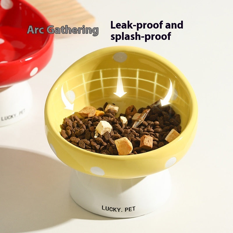 Cat Bowl Ceramic Oblique Mouth Protection Cervical Spine Drinking Bowl Grain