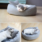 Load image into Gallery viewer, Dog Bed For Small Dogs Sleeping Mat Soft Cat House Round Short Plush Nest Kitten Puppy Chihuahua Bed With Pillow Dog Supplies
