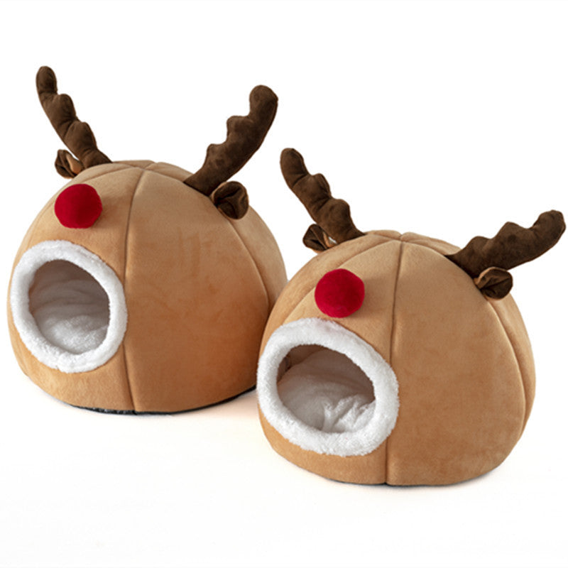 Pet tent christmas reindeer kennel