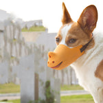 Load image into Gallery viewer, Rhino shape adjustable pure silicone dog muzzle
