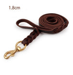 Load image into Gallery viewer, The first layer of leather dog leashes in the large dog chain demu training rope horse dog Golden Retriever dog rope
