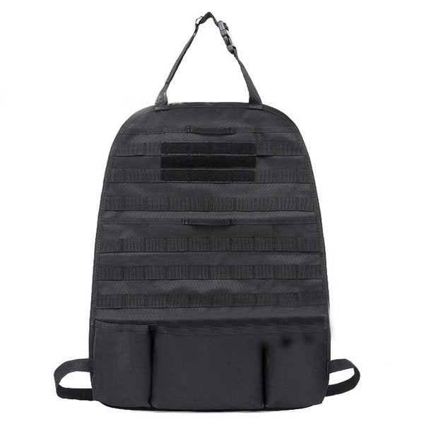 Multi function tactical universal car back seat organizer cover bag