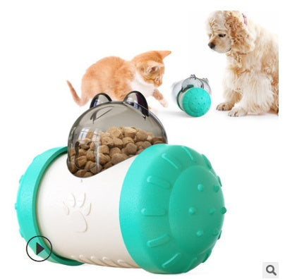 Funny dog treat leaking toy with wheel interactive toy for dogs puppies cats pet products supplies accessories