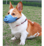 Load image into Gallery viewer, Rhino shape adjustable pure silicone dog muzzle
