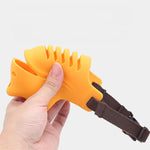 Load image into Gallery viewer, Rhino shape adjustable pure silicone dog muzzle
