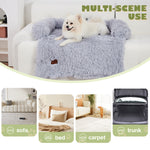Load image into Gallery viewer, Dog Couch Bed Mat - Fluffy Plush Dog Sofa Bed With Blancket ,Pet Furniture Protector With Removable Washable Cover For Medium And Large Dogs, For Indoor, Outdoor, And Car Use
