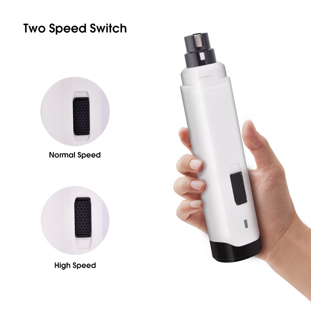 Pet nail polisher for cats and dogs, nail clippers, usb automatic manicure, super power nail knife