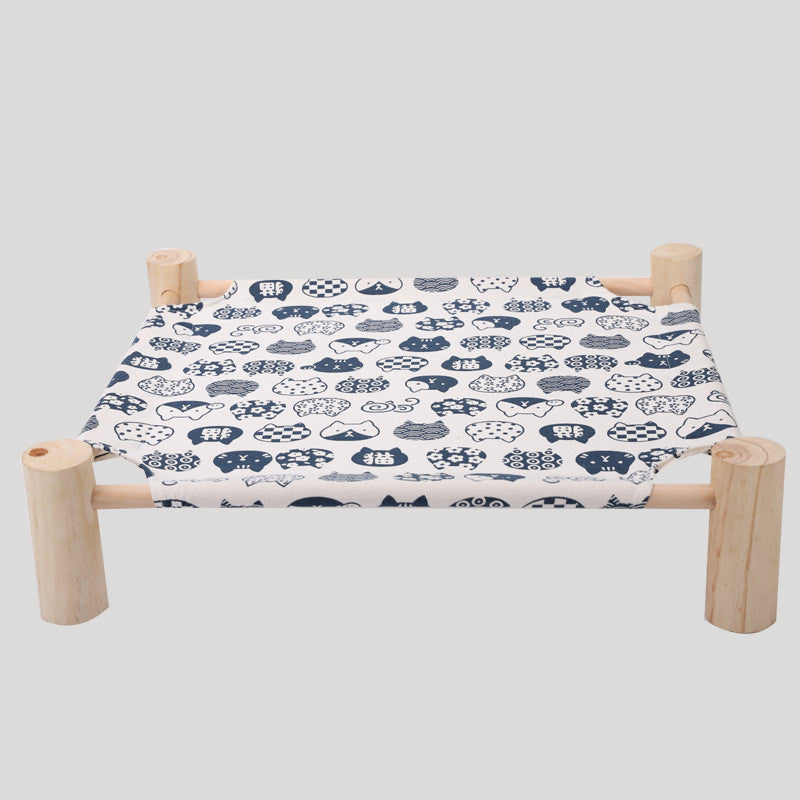 Removable and washable solid wood pet dog bed