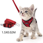 Load image into Gallery viewer, Escape Proof Cat Vest Harness And Car Seat Belt Adapter Adjustable Reflective Cat Harness Soft Mesh Harness For Kitten Puppy

