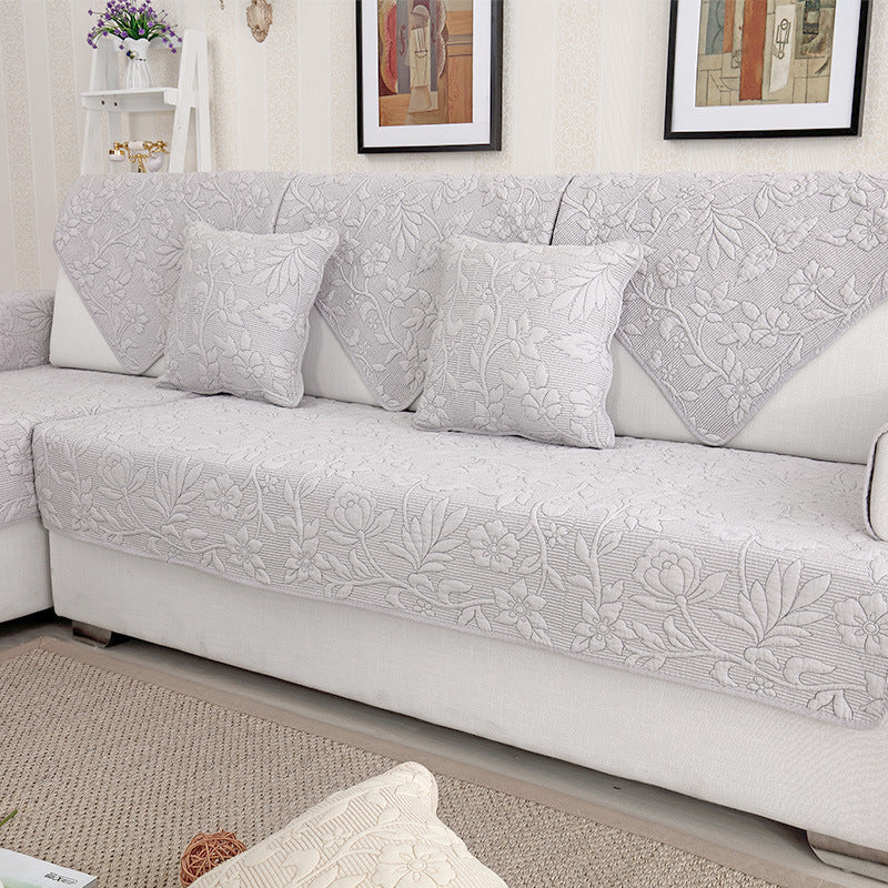 Pure Cotton Sofa Cushion Four Seasons General Fabric Cotton Non-slip Cushion Sofa Back Towel Nordic Simple Sofa Cover