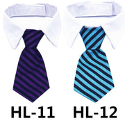 Pet Tie Print Cat And Dog Accessories Solid Color Striped Check Tie