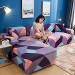 Load image into Gallery viewer, Sofa Cover Geometric Couch Cover Elastic for L Shaped Chaise

