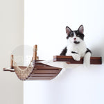 Load image into Gallery viewer, Cat Suspension Bridge Rope Ladder Hemp Rope Soft Ladder Wooden Bridge Solid Wood Cat Wall Climbing Frame Pet Furniture Cat Bridge Wall Hanging Type Plus Accessories
