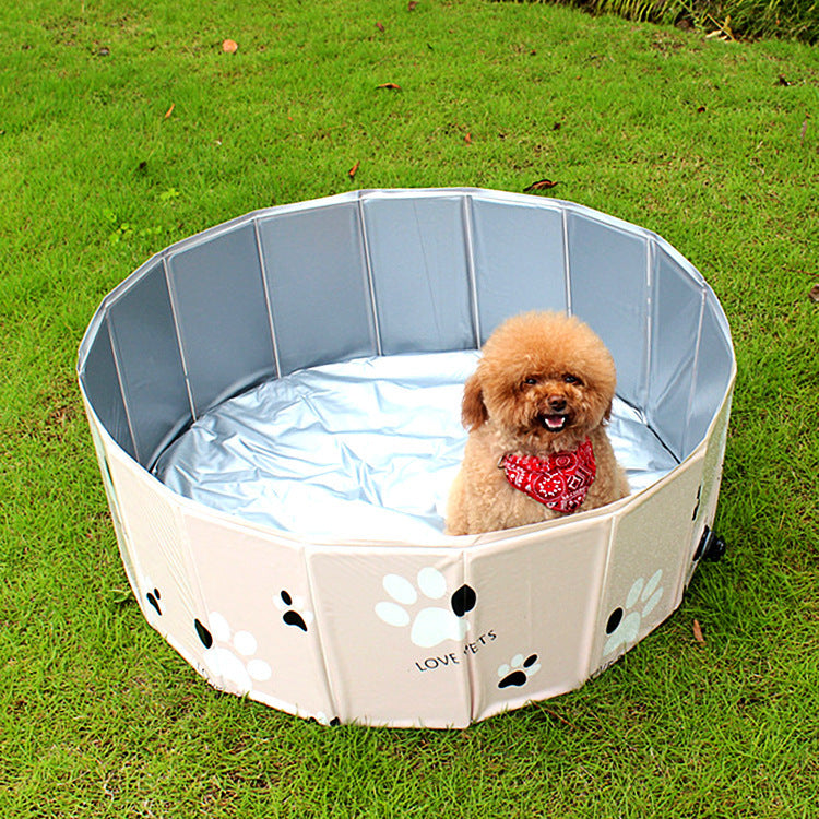 Dog Swimming Pool Spa Portable Indoor Outdoor Wash Bathing Tub Foldable