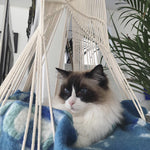 Load image into Gallery viewer, Pet Swing Cage Handmade Macrame Four Seasons Available

