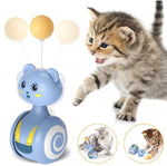 Load image into Gallery viewer, Cat Interactive Feather Toys Pet Bumbler Funny Toy Interactive Cats Toys Cat Rolling Teaser Feather Wand Toys Rotating Ball
