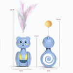 Load image into Gallery viewer, Cat Interactive Feather Toys Pet Bumbler Funny Toy Interactive Cats Toys Cat Rolling Teaser Feather Wand Toys Rotating Ball
