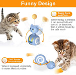 Load image into Gallery viewer, Cat Interactive Feather Toys Pet Bumbler Funny Toy Interactive Cats Toys Cat Rolling Teaser Feather Wand Toys Rotating Ball
