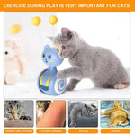 Load image into Gallery viewer, Cat Interactive Feather Toys Pet Bumbler Funny Toy Interactive Cats Toys Cat Rolling Teaser Feather Wand Toys Rotating Ball
