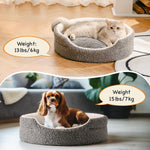 Load image into Gallery viewer, Mewoo Washable Pet Bed For Small Dogs &amp; Cats - 23x23x7 Inch Orthopedic Dog Bed With Non-Slip Bottom, Plush Round Bed For Puppies &amp; Indoor Kittens, Grey
