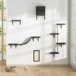 Load image into Gallery viewer, 5 Pcs Wall Mounted Cat Climber Set  Floating Cat Shelves And Perches  Cat Activity Tree With Scratching Posts  Modern Cat Furniture
