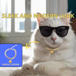 Load image into Gallery viewer, Gold Cat Chain Collar With Bell Lightweight Metal Necklace For Long Lasting Wear, Adjustable Jewelry For Cats And Dogs
