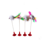 Load image into Gallery viewer, Cat toy funny cat stick funny cat kitten toy wooden handmade cat cat mouse cat toy cat scratch board
